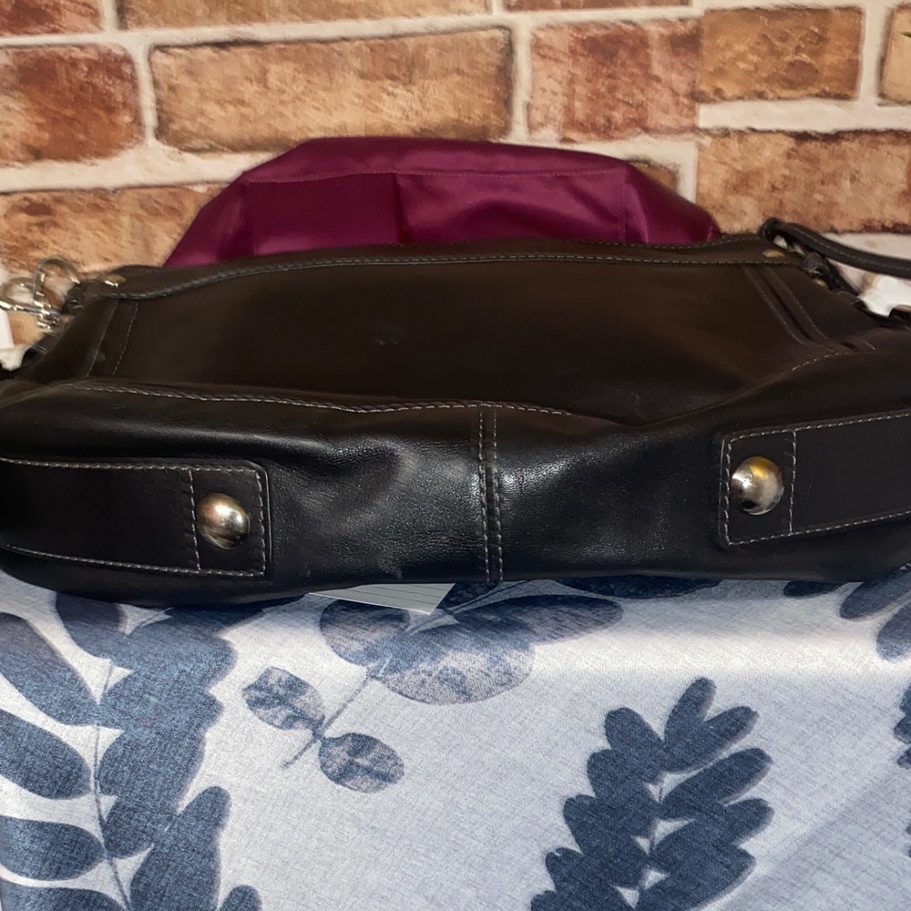Coach Carly Hobo Leather Shoulder Bag Euc 12669 - Picture 10 of 11
